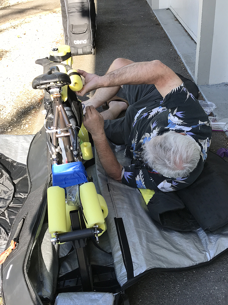 Preparing the bike for travel